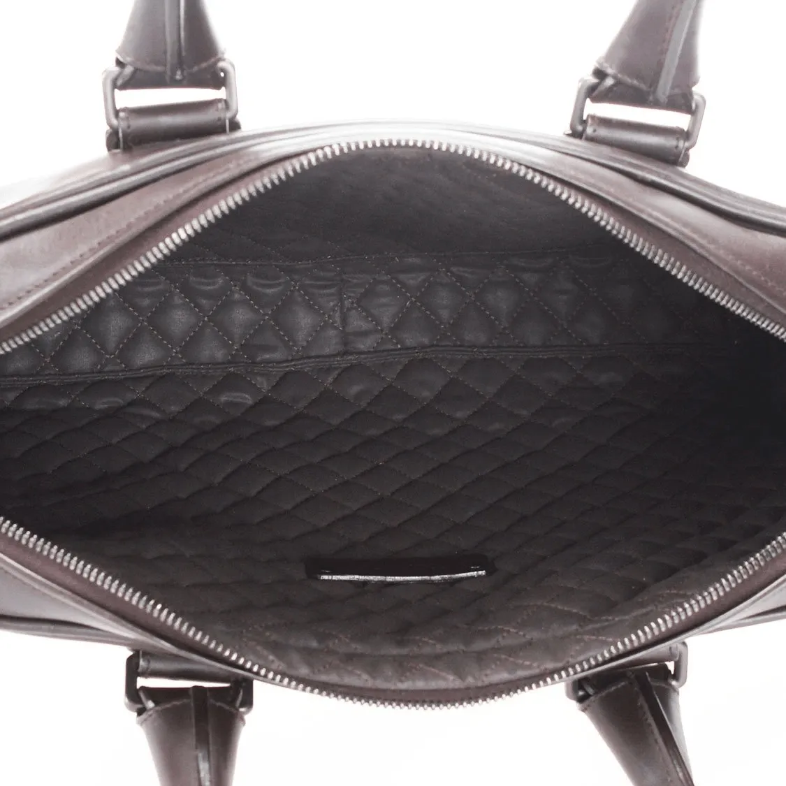 Bottega Veneta Intrecciato Trim Leather Briefcase MW2642