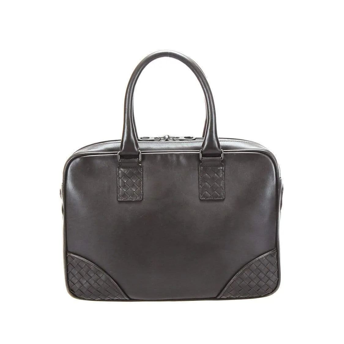 Bottega Veneta Intrecciato Trim Leather Briefcase MW2642
