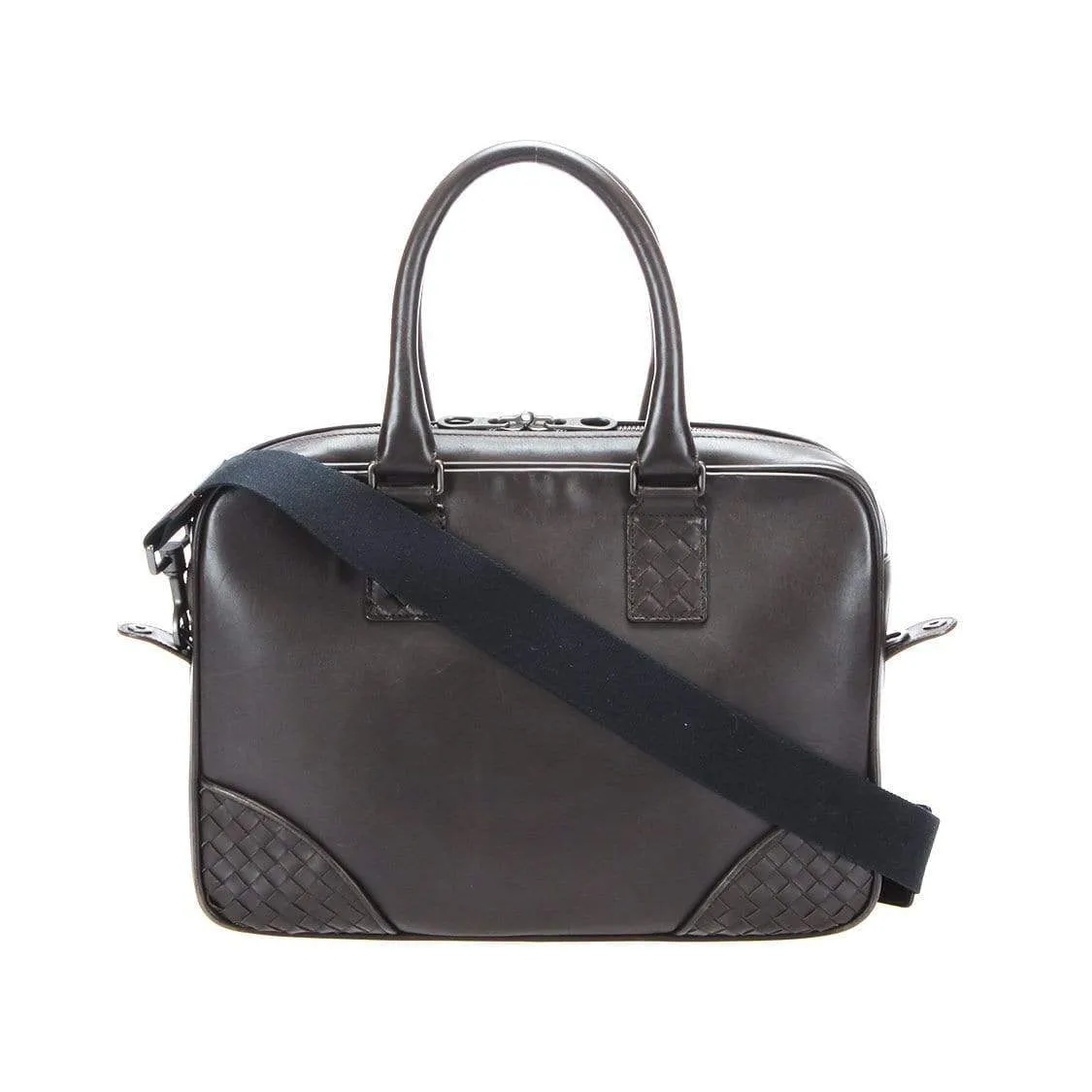 Bottega Veneta Intrecciato Trim Leather Briefcase MW2642