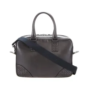 Bottega Veneta Intrecciato Trim Leather Briefcase MW2642
