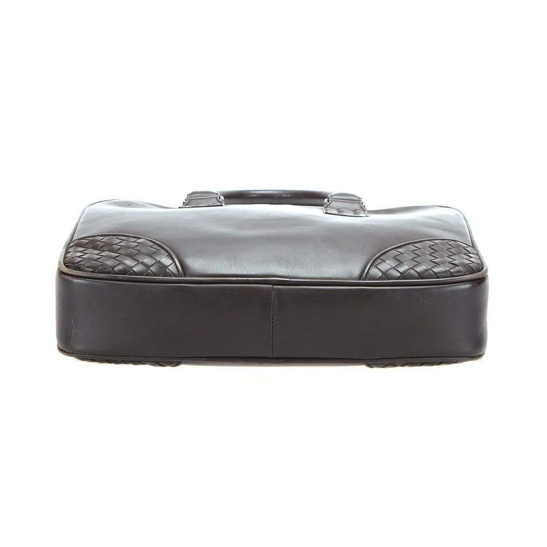 Bottega Veneta Intrecciato Trim Leather Briefcase MW2642