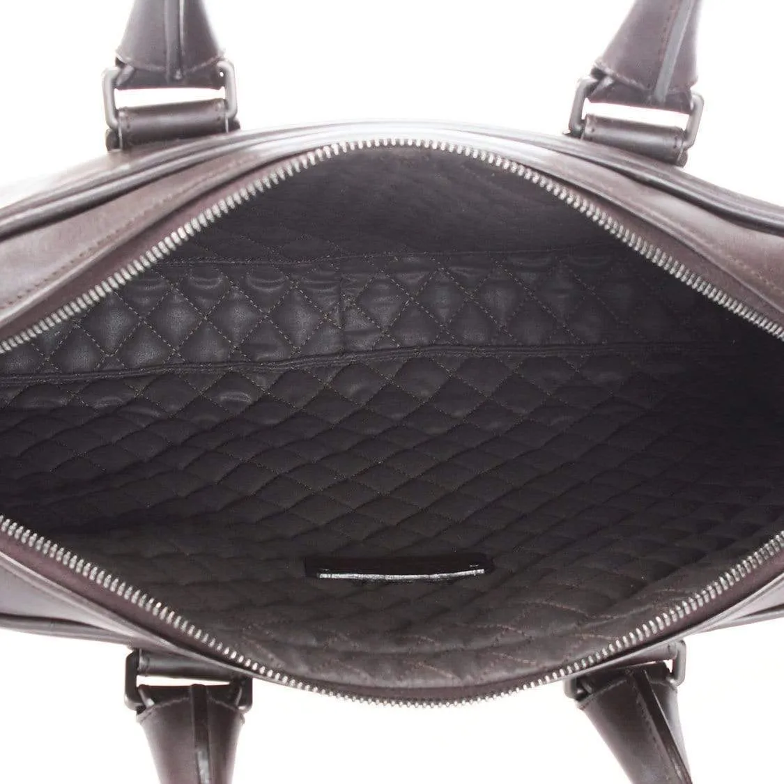 Bottega Veneta Intrecciato Trim Leather Briefcase MW2642