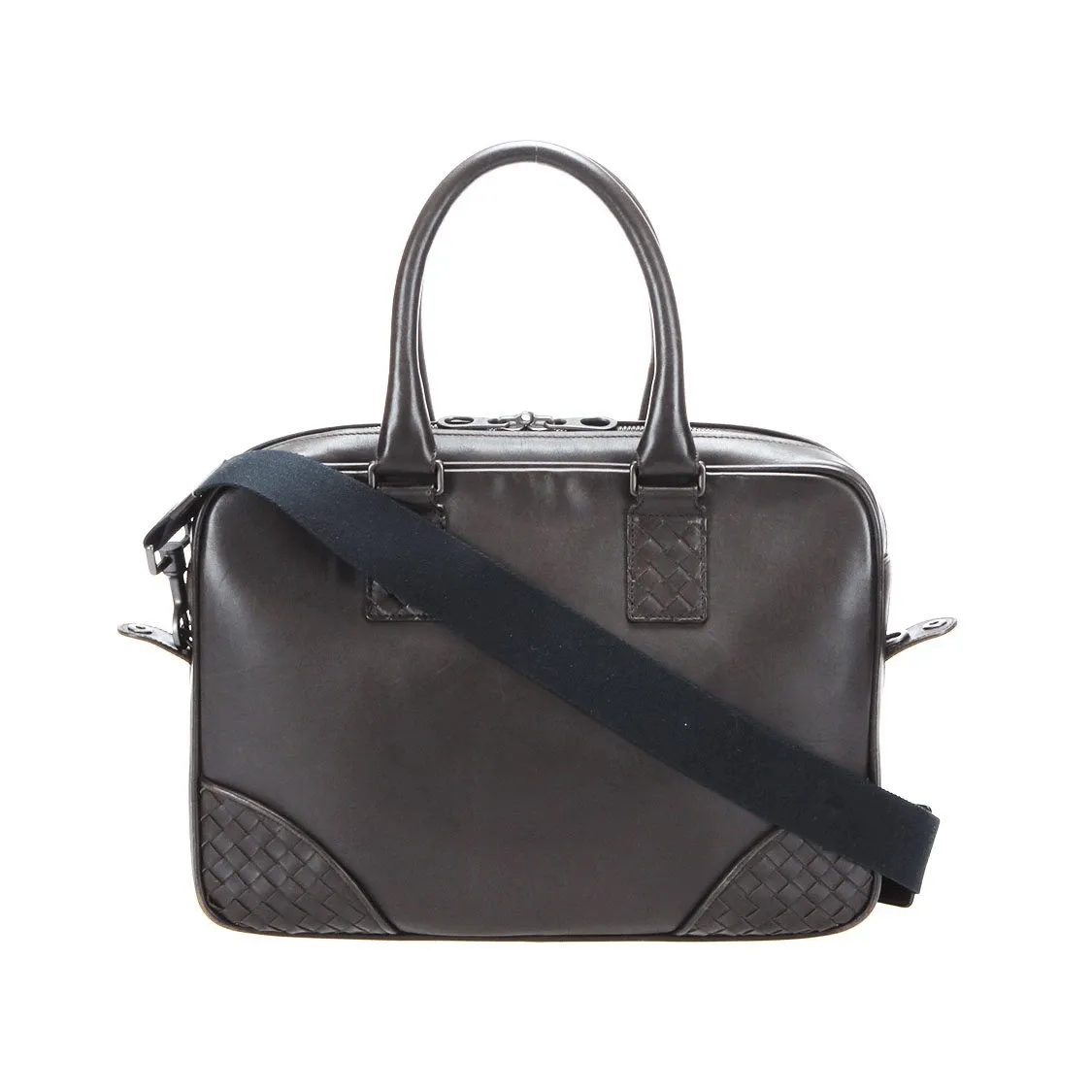 Bottega Veneta Intrecciato Trim Leather Briefcase MW2642