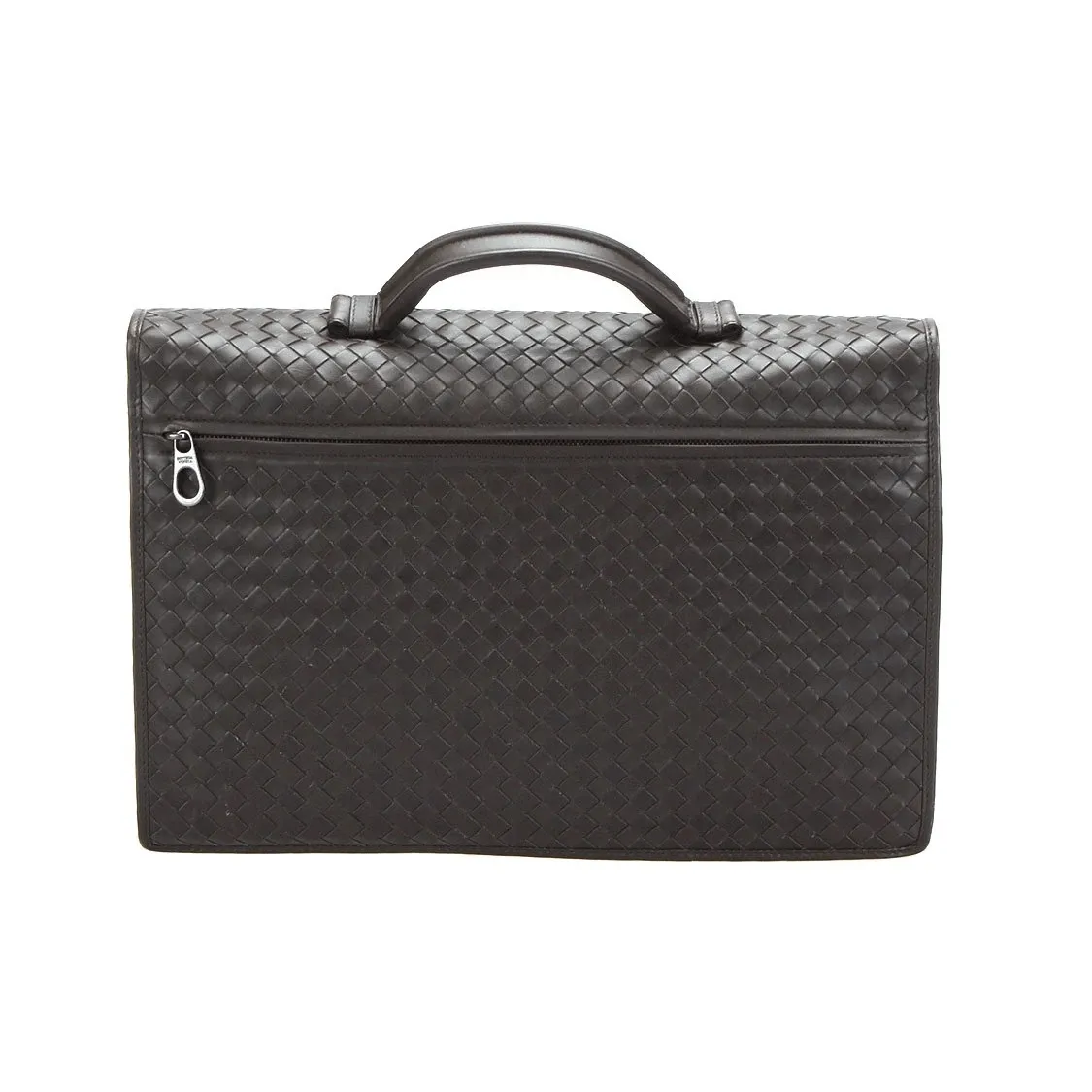 Bottega Veneta Intreciatto Dark Brown Leather Briefcase RCL1021