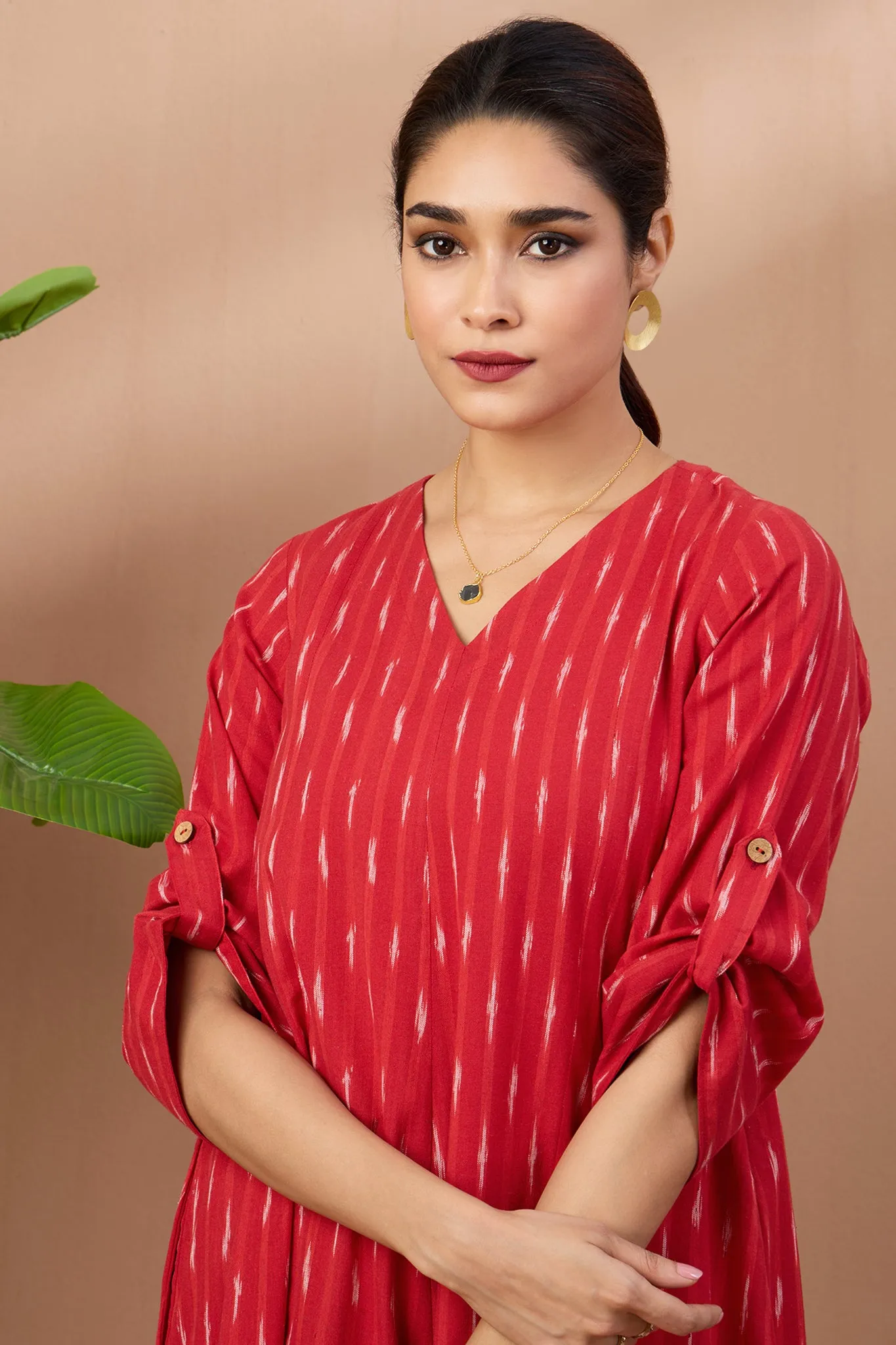 box pleat jumpsuit - luminous ember