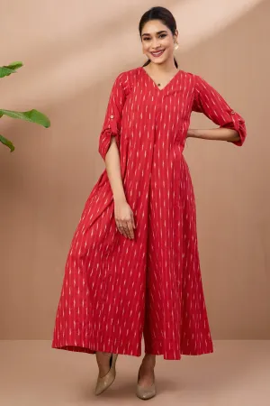 box pleat jumpsuit - luminous ember