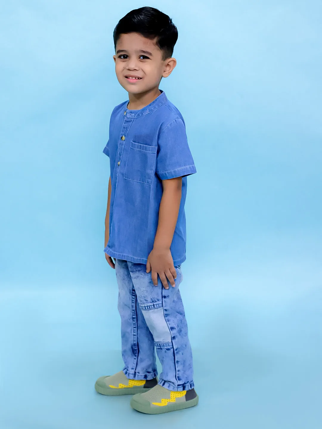 Boys Chambray Shirt Light
