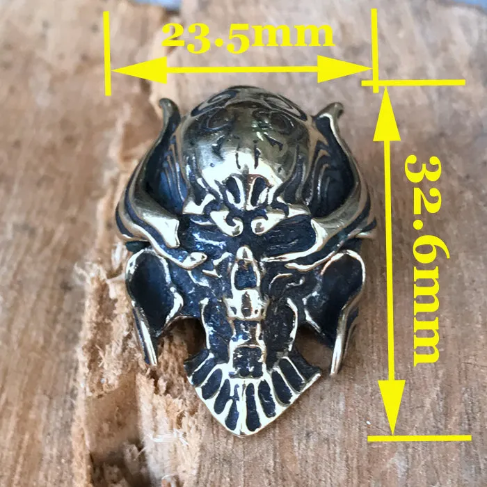 Brass Wallet Conchos Skull Warrior Conchos Button Skull Warrior Conchos Screw Back Decorate Concho Skull Warrior Biker Wallet Concho Wallet Conchos