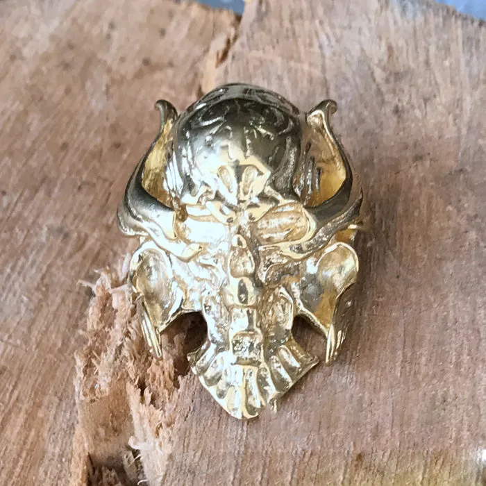 Brass Wallet Conchos Skull Warrior Conchos Button Skull Warrior Conchos Screw Back Decorate Concho Skull Warrior Biker Wallet Concho Wallet Conchos