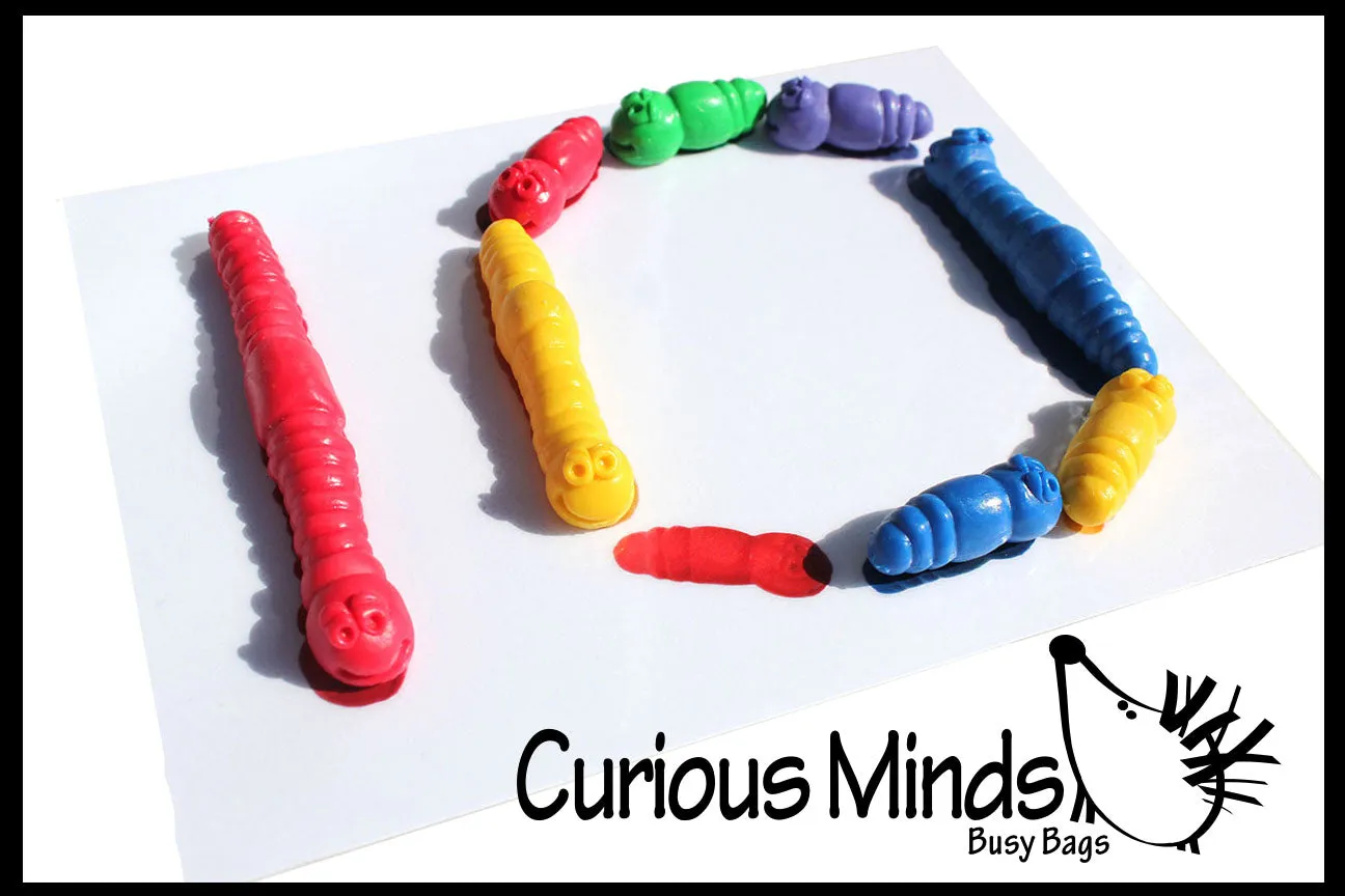Busy Bag:  Learn Letters and Numbers with Worms!