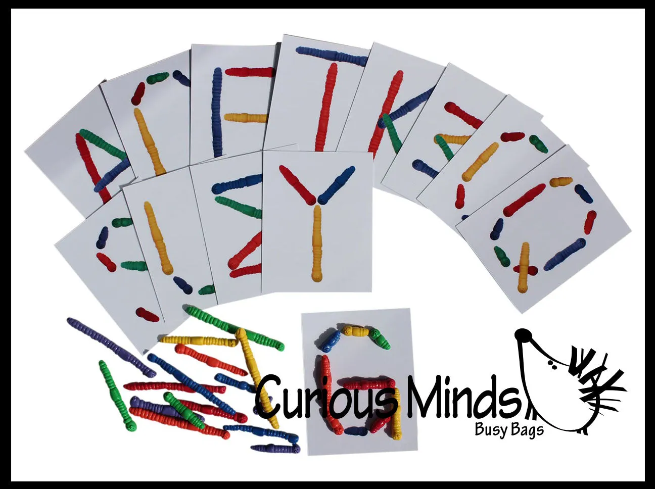 Busy Bag:  Learn Letters and Numbers with Worms!