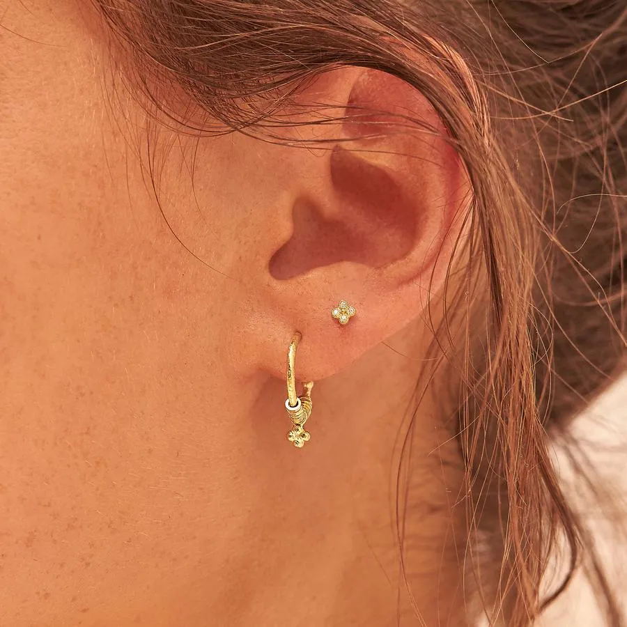 By Charlotte Luminous Stud Earrings, Silver