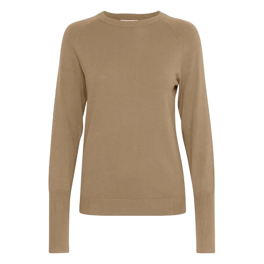 b.young maglia girocollo da donna BYmmorla long cuff 20815301 1713141 corteccia