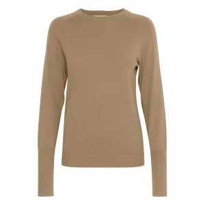 b.young maglia girocollo da donna BYmmorla long cuff 20815301 1713141 corteccia