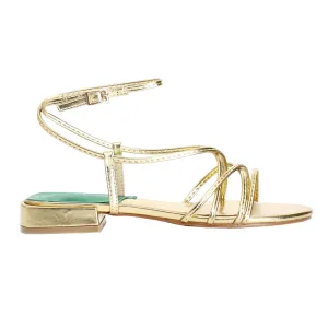 CafèNoir sandalo casual da donna modello schiava laminato oro c1GE9011 Z012