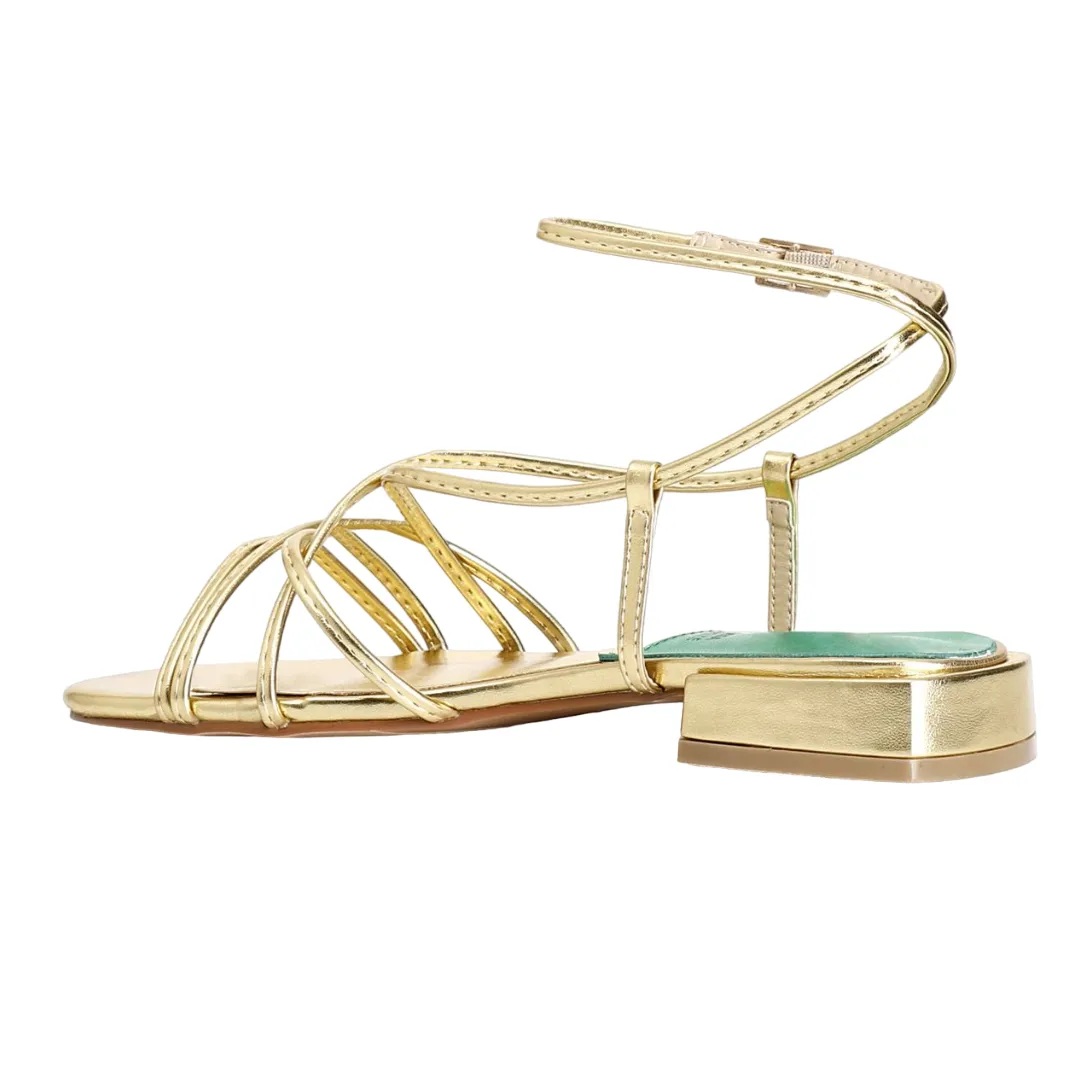 CafèNoir sandalo casual da donna modello schiava laminato oro c1GE9011 Z012