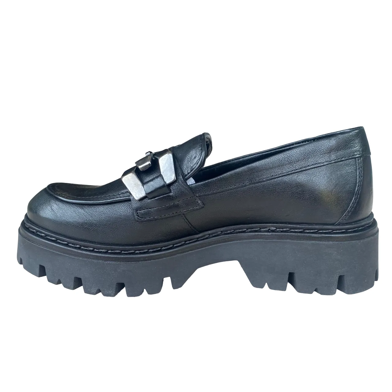 CafèNoir scarpa Mocassino da donna in pelle con morsetto c1FM2011 N001 nero