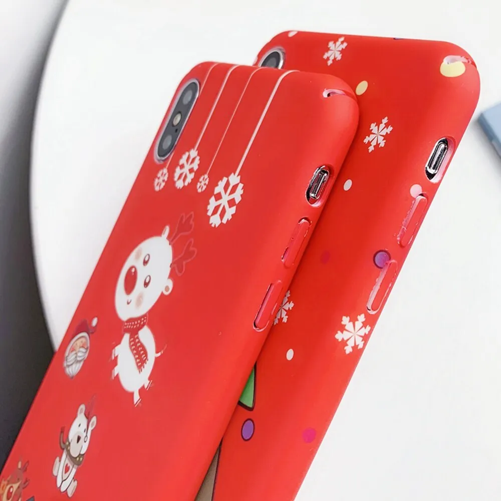 CASEIER Christmas Luminous Phone Case For iPhone 11 11 Pro Max Case For iPhone  X XS XR XS Max 6 6S 7 8 Plus Back Capinhas Coque