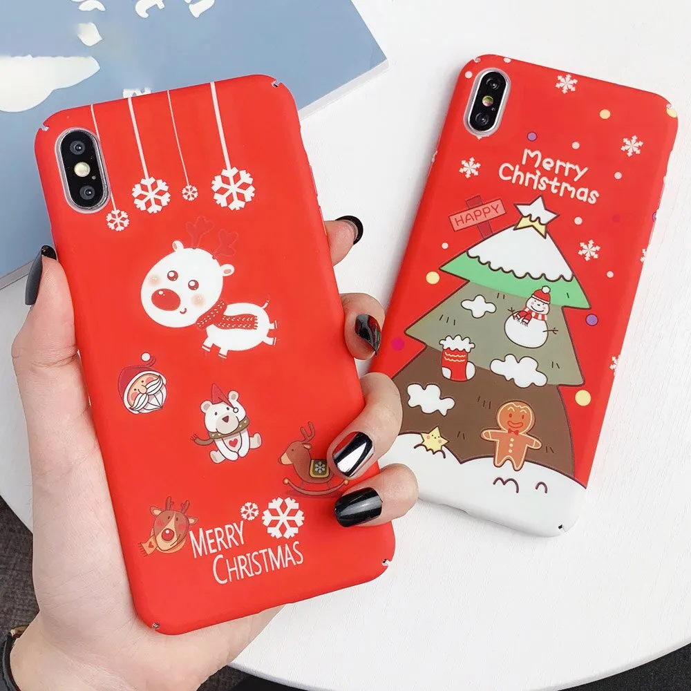 CASEIER Christmas Luminous Phone Case For iPhone 11 11 Pro Max Case For iPhone  X XS XR XS Max 6 6S 7 8 Plus Back Capinhas Coque