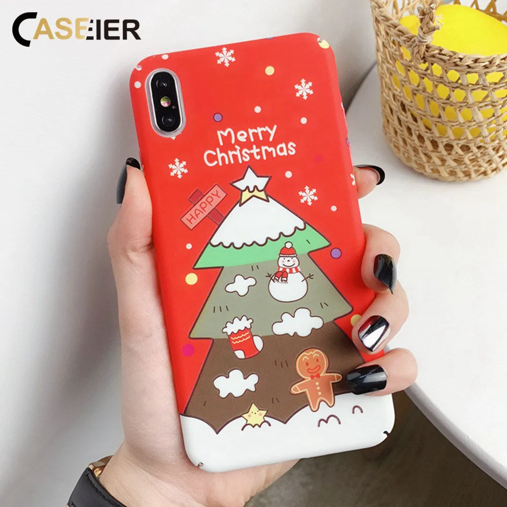 CASEIER Christmas Luminous Phone Case For iPhone 11 11 Pro Max Case For iPhone  X XS XR XS Max 6 6S 7 8 Plus Back Capinhas Coque