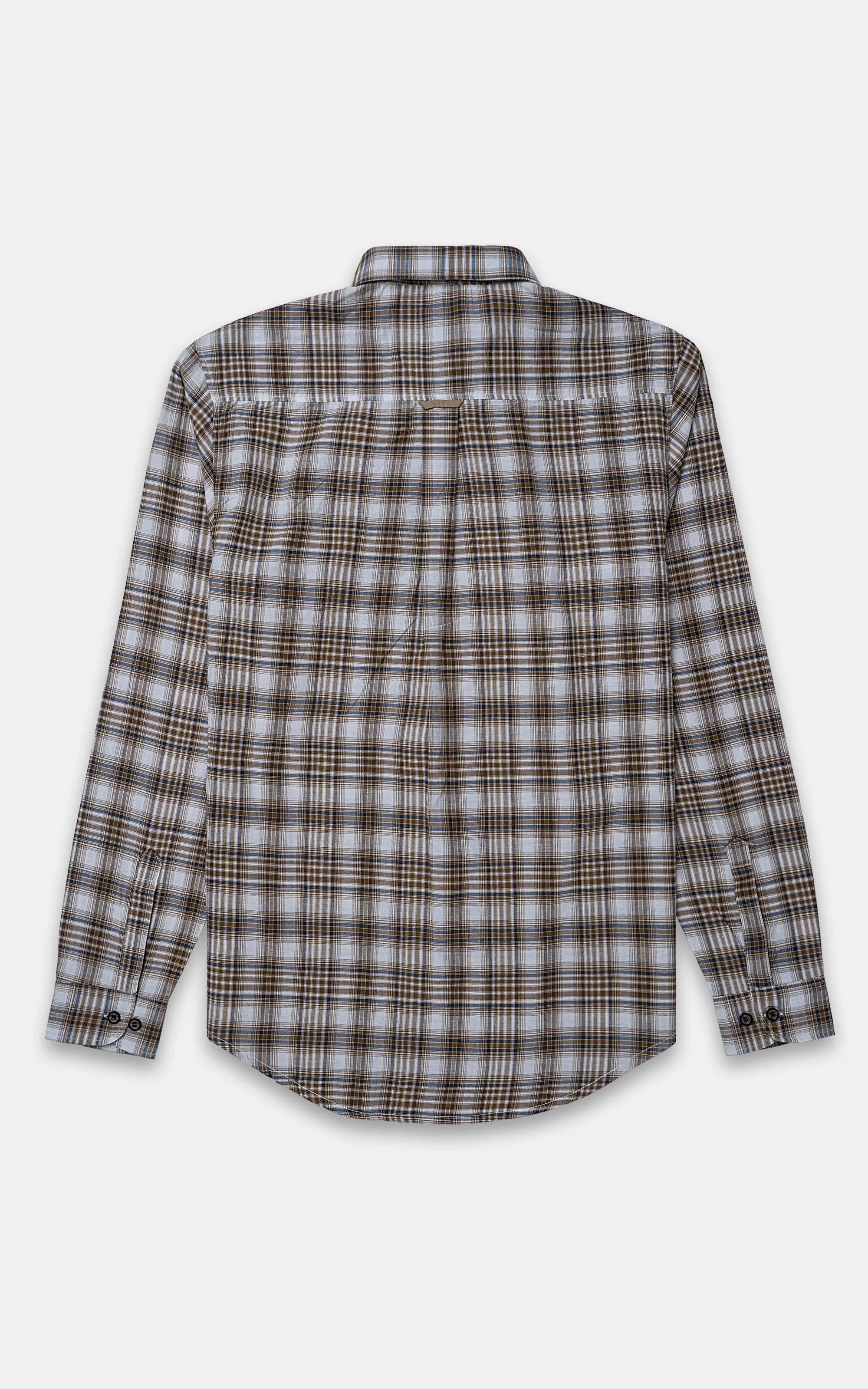 CASUAL SHIRT BEIGE KHAKI CHECK