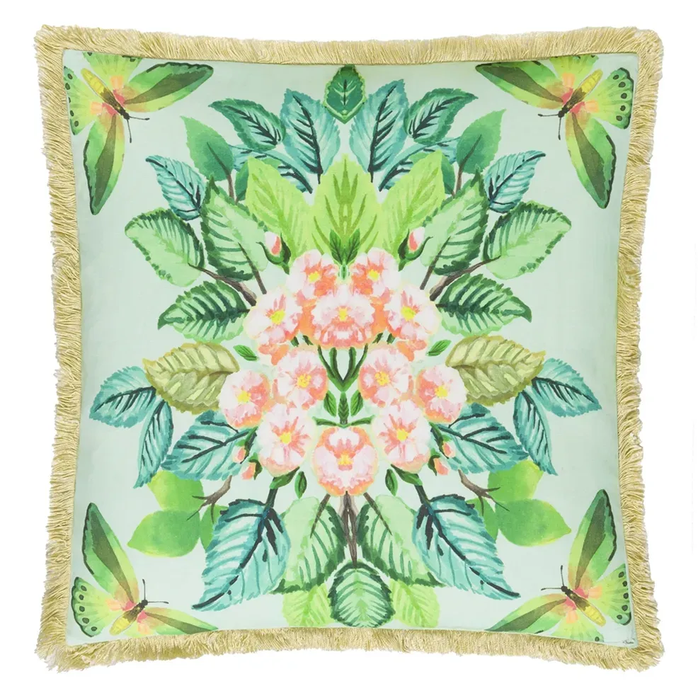 CELASTRINA EMBROIDERED TURQUOISE 55X55CM