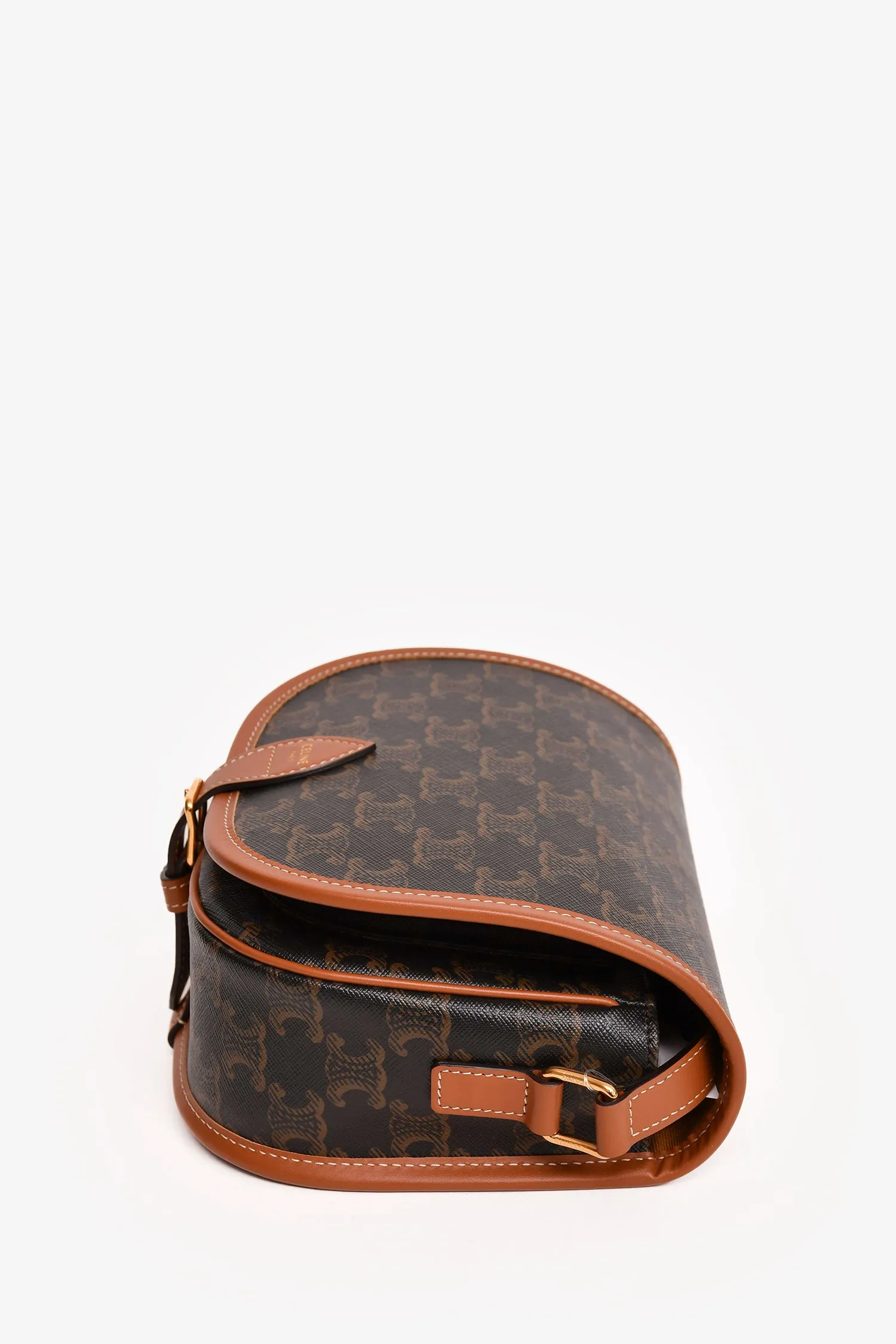 Celine 2022 Canvas Triomphe Medium Falco Crossbody Bag