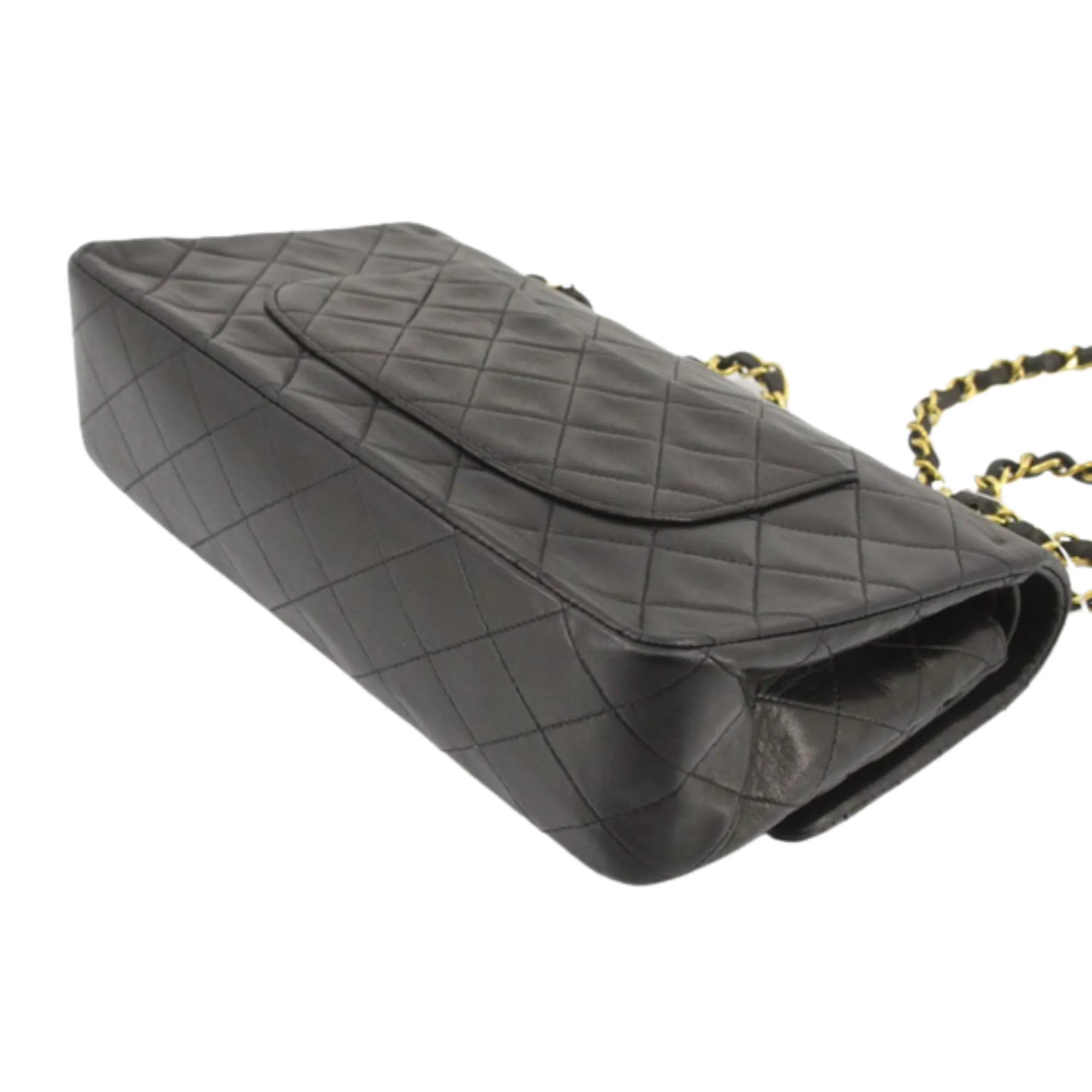 Chanel Black Leather Double flap shoulder bag