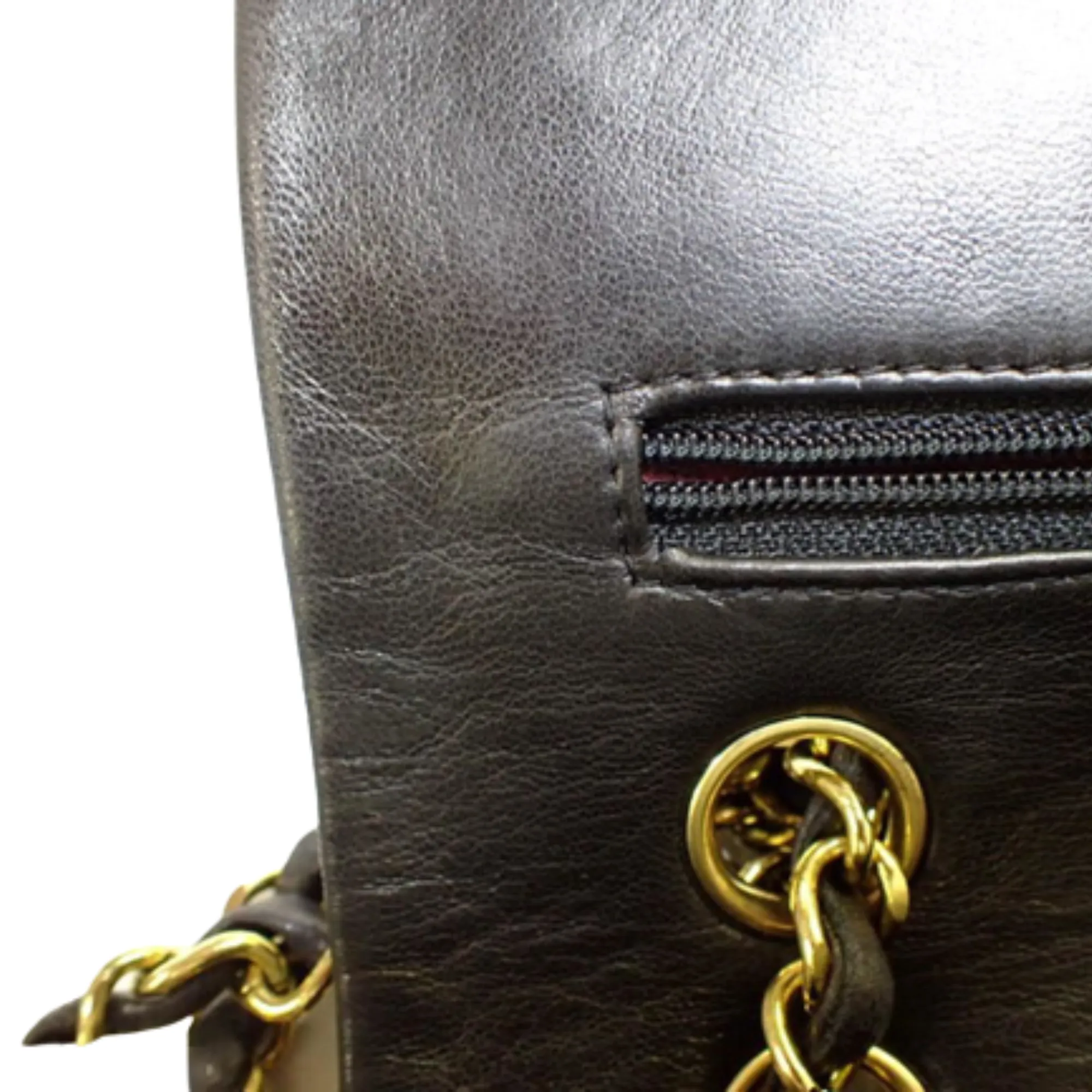 Chanel Black Leather Double flap shoulder bag