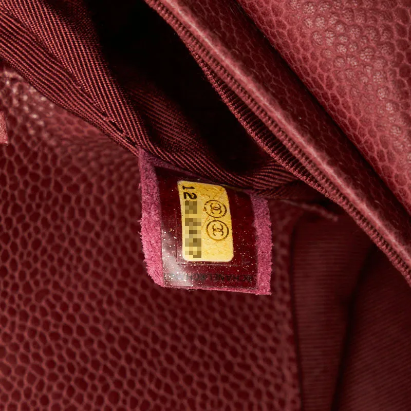 Chanel Cocomark Half Moon Chain houlder Bag Wine Red Caviar S  CHANEL