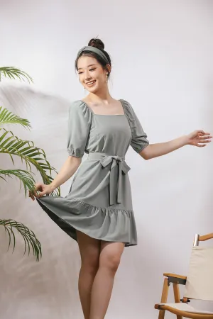 Chervil Sash Midi Linen Dress