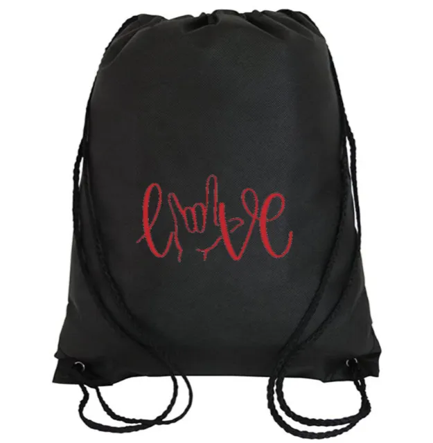 Cinch Bag: Love Sign Language