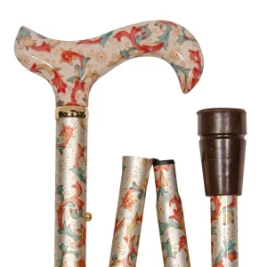 Classic Canes Folding Elite Derby Cane Cream Floral - Seconds