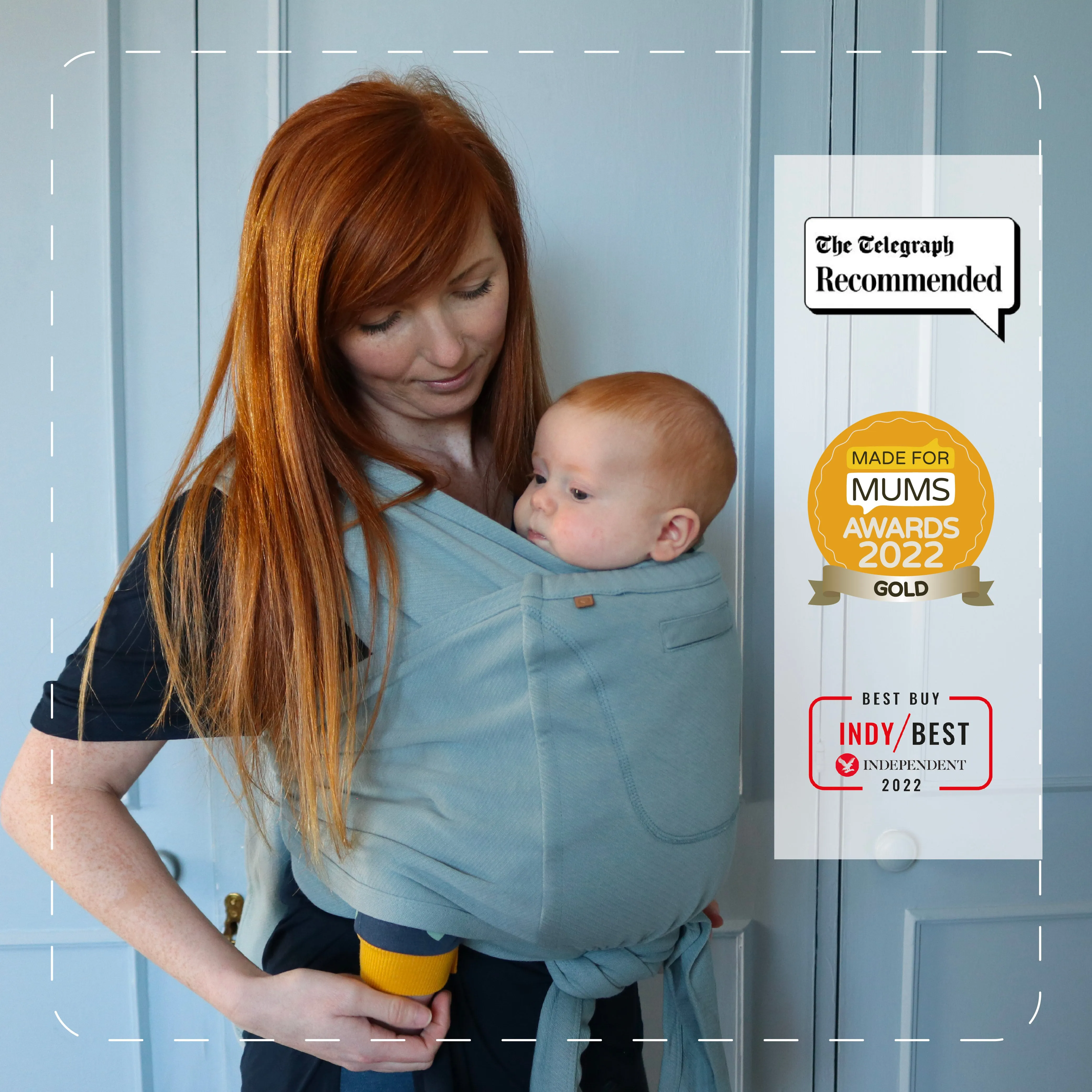 Close Pop-in Organic Cotton - Hip Healthy One- size Adjustable Multi-Position Baby Carrier/Sling