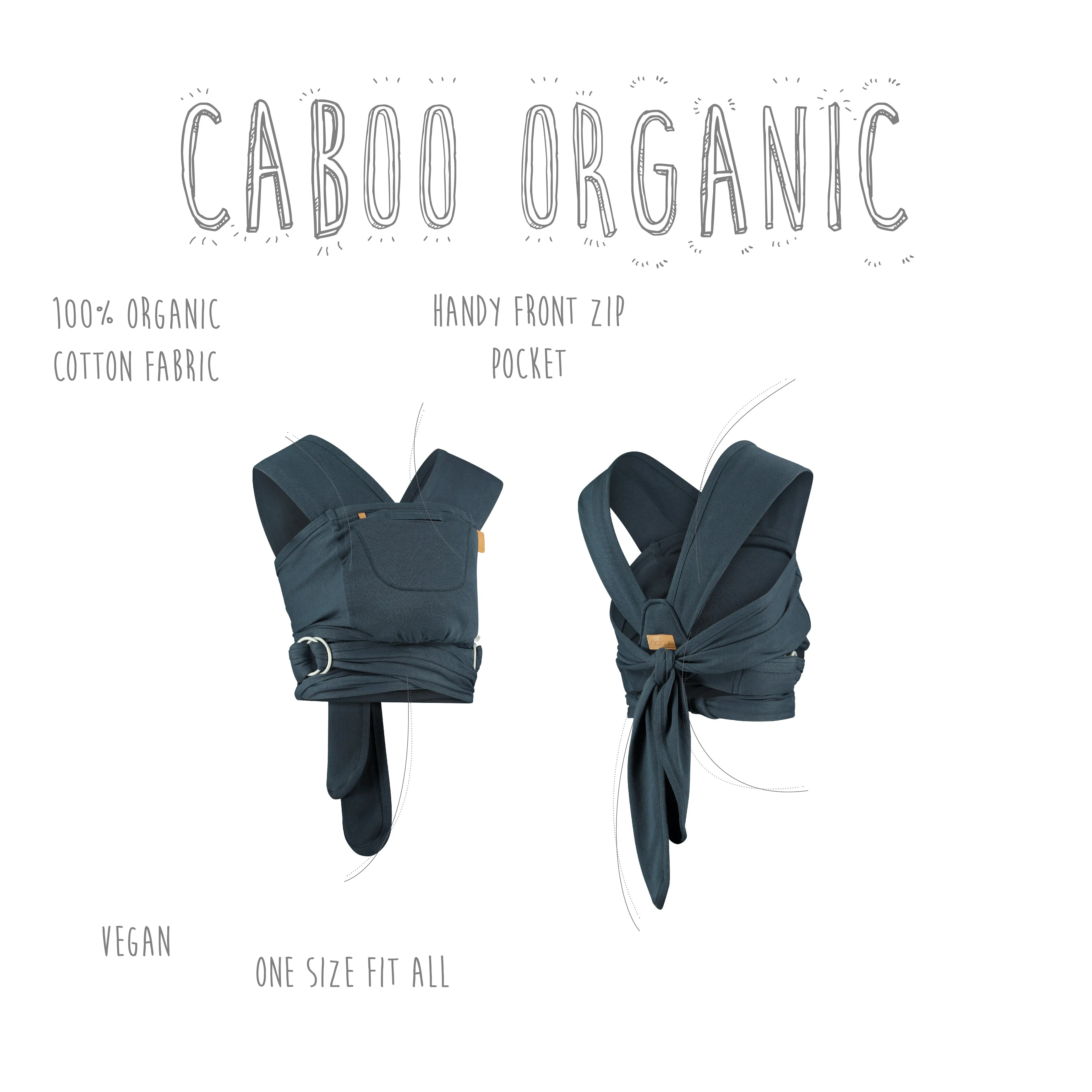 Close Pop-in Organic Cotton - Hip Healthy One- size Adjustable Multi-Position Baby Carrier/Sling