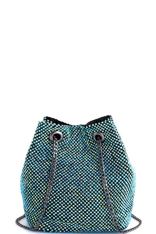 CLOSER Rhinestone Studded Satchel Bag