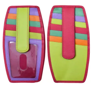 Credit Card Holder Double Sided Palm Beach Leather RFID Blocking 7804