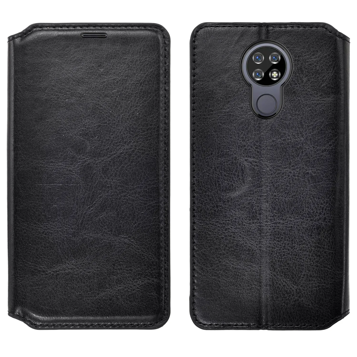 Cricket Ovation Case, AT&T Radiant Max Wallet Case, Pu Leather Wallet Case [Kickstand] with ID & Credit Card Slots for Cricket Ovation / AT&T Radiant Max  - Black