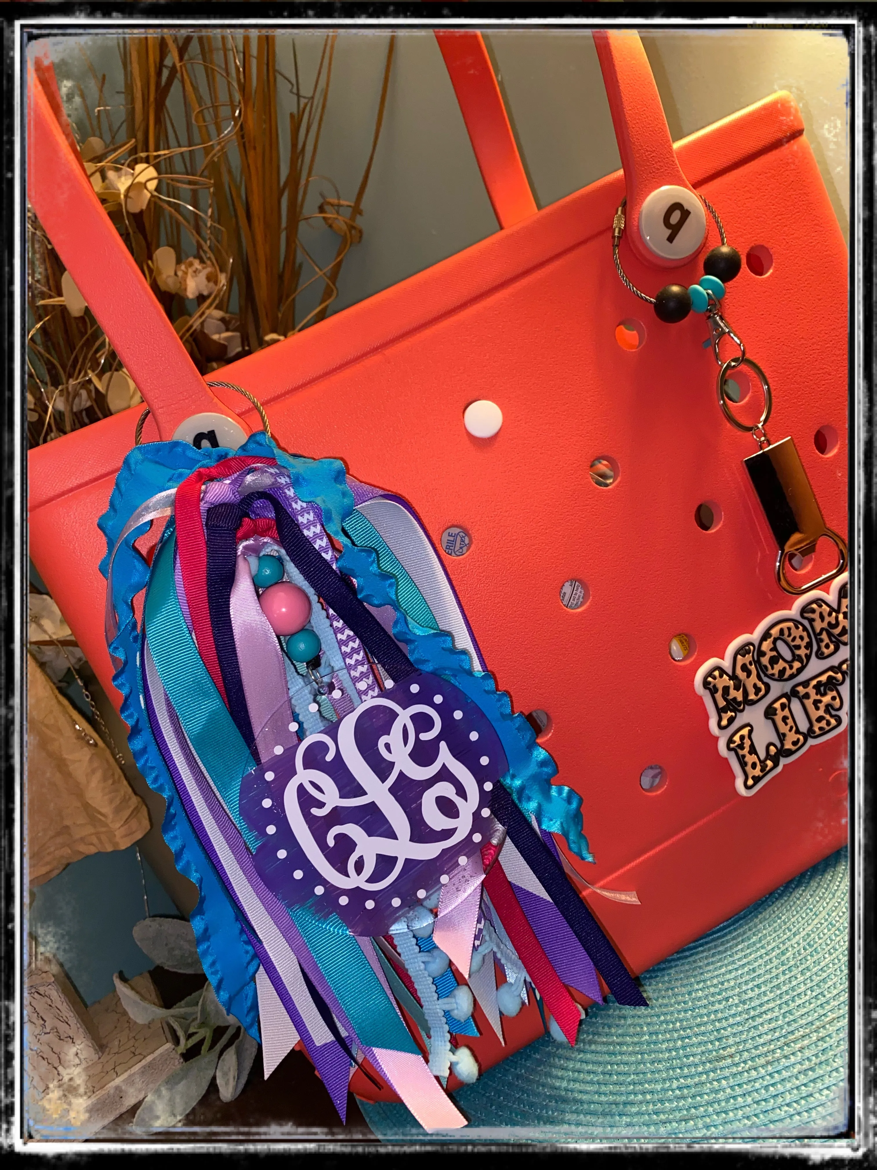 Custom Bogg bag ribbon tassel