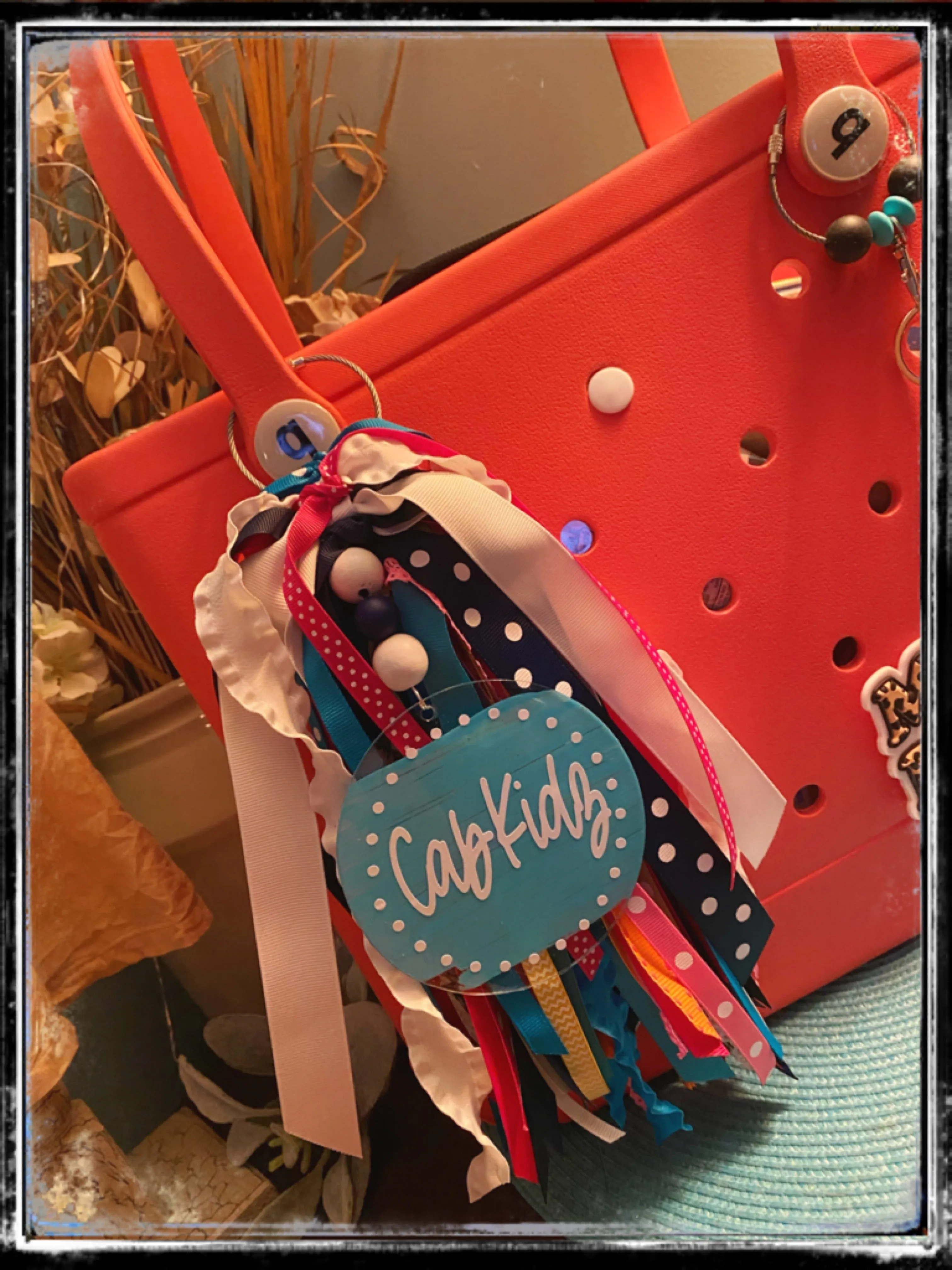 Custom Bogg bag ribbon tassel