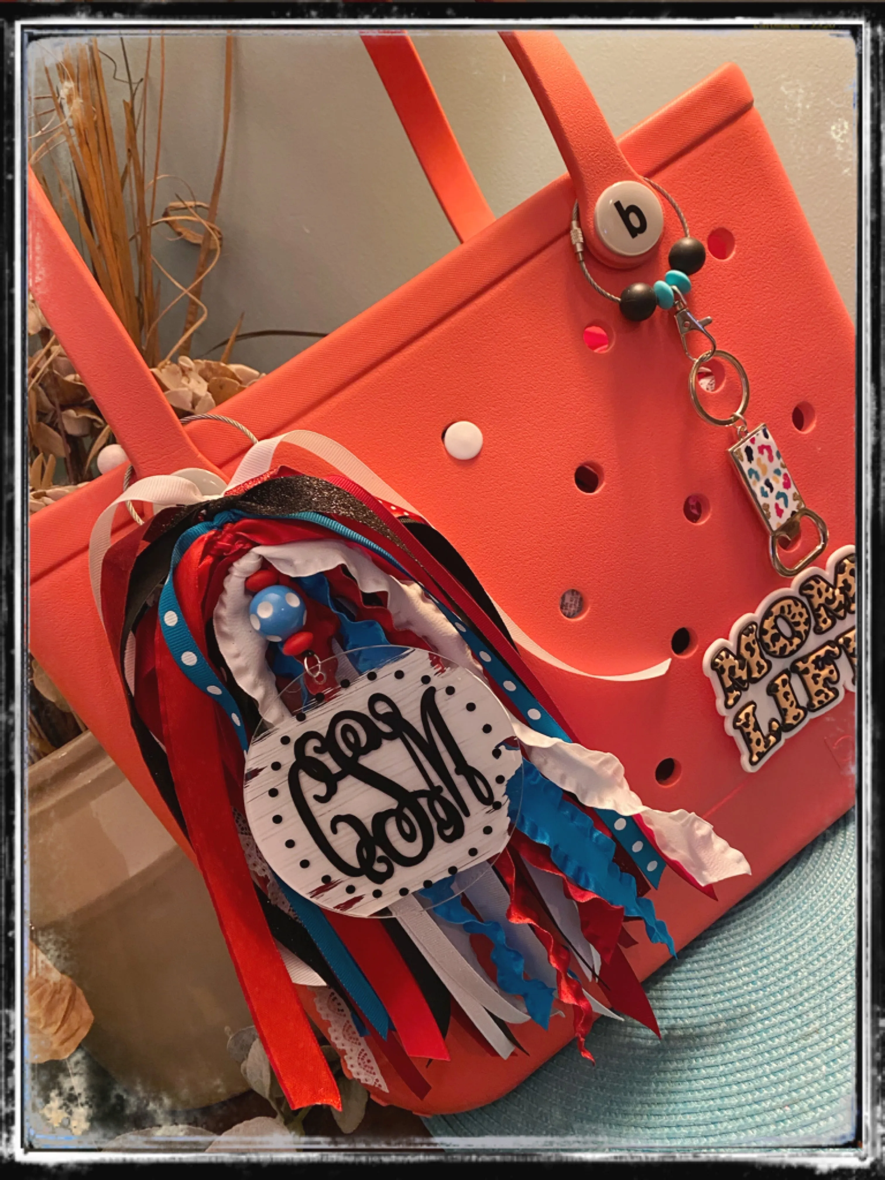 Custom Bogg bag ribbon tassel