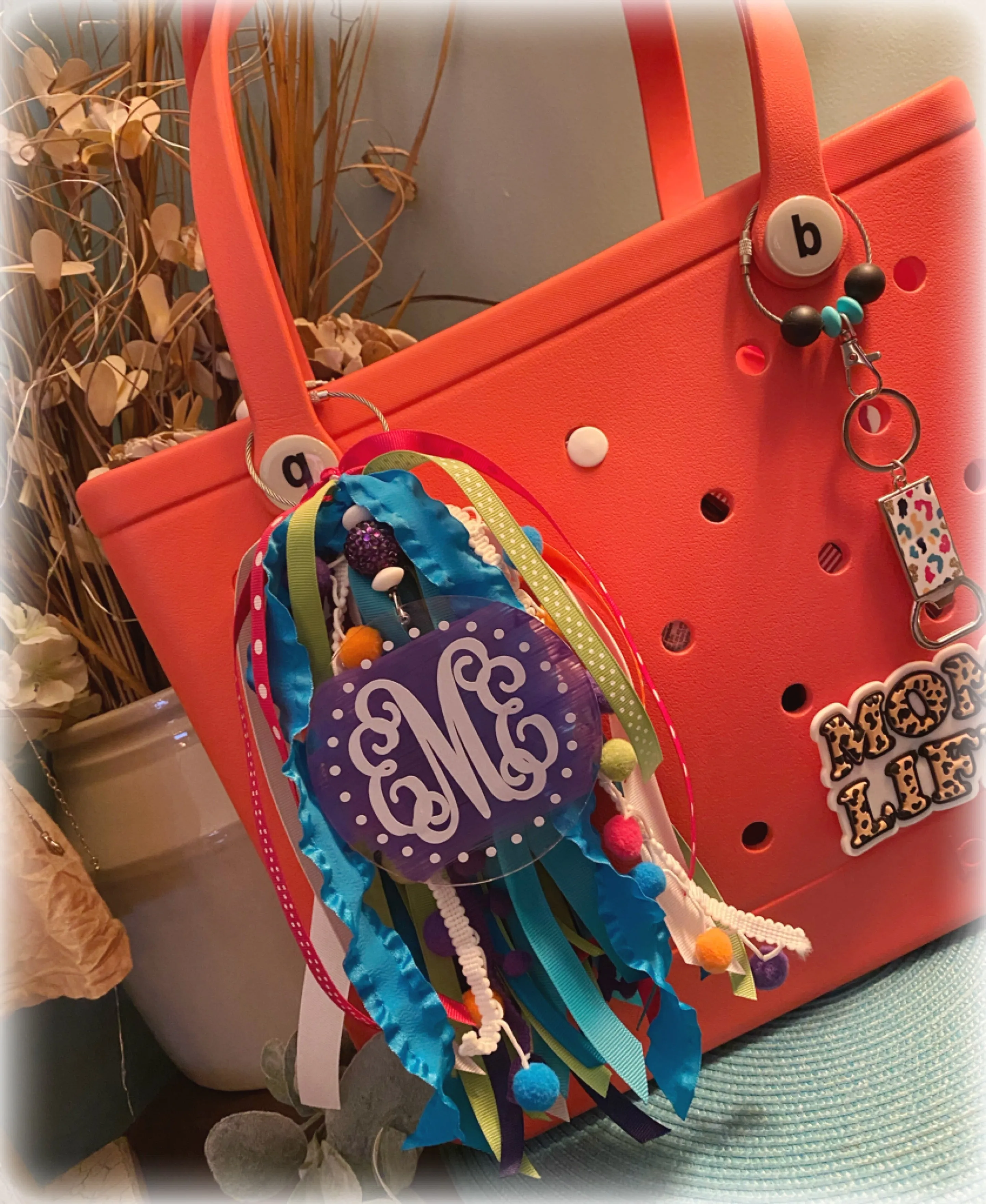 Custom Bogg bag ribbon tassel