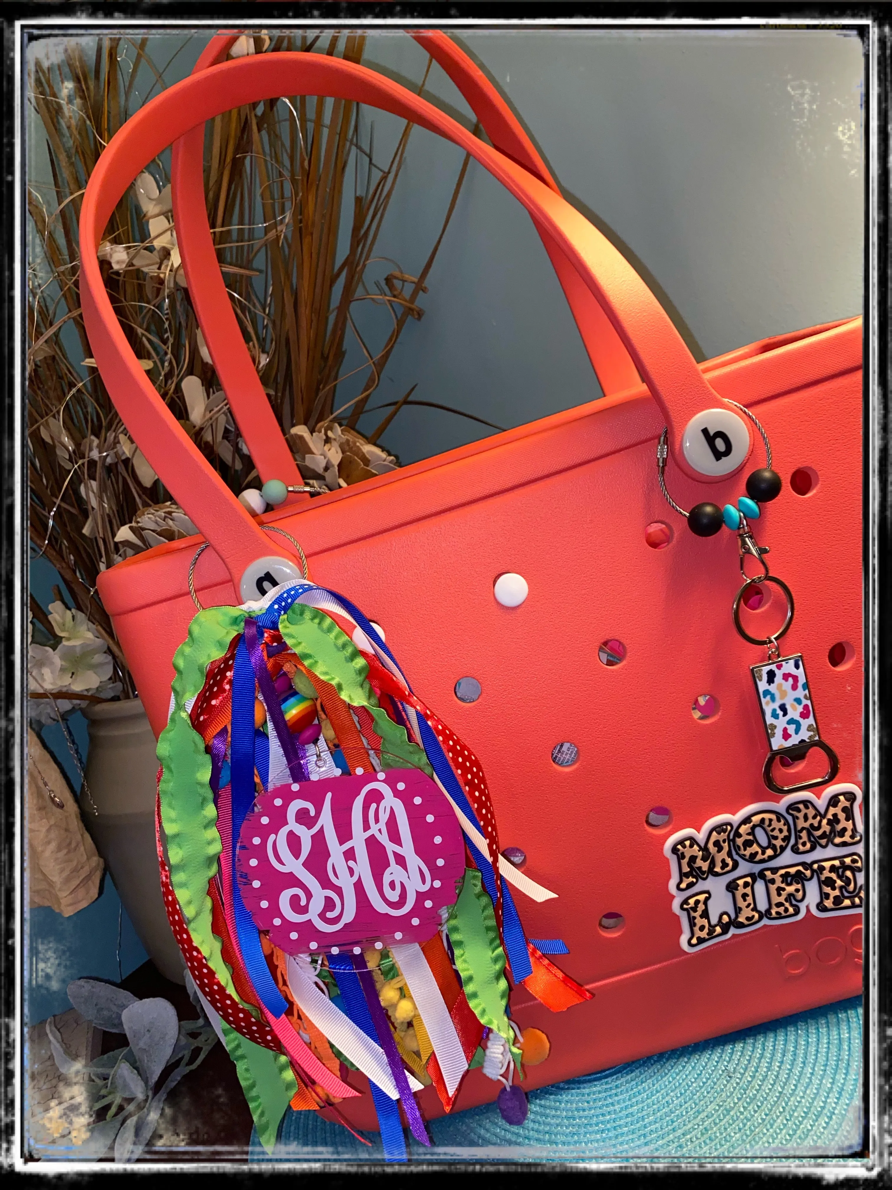 Custom Bogg bag ribbon tassel
