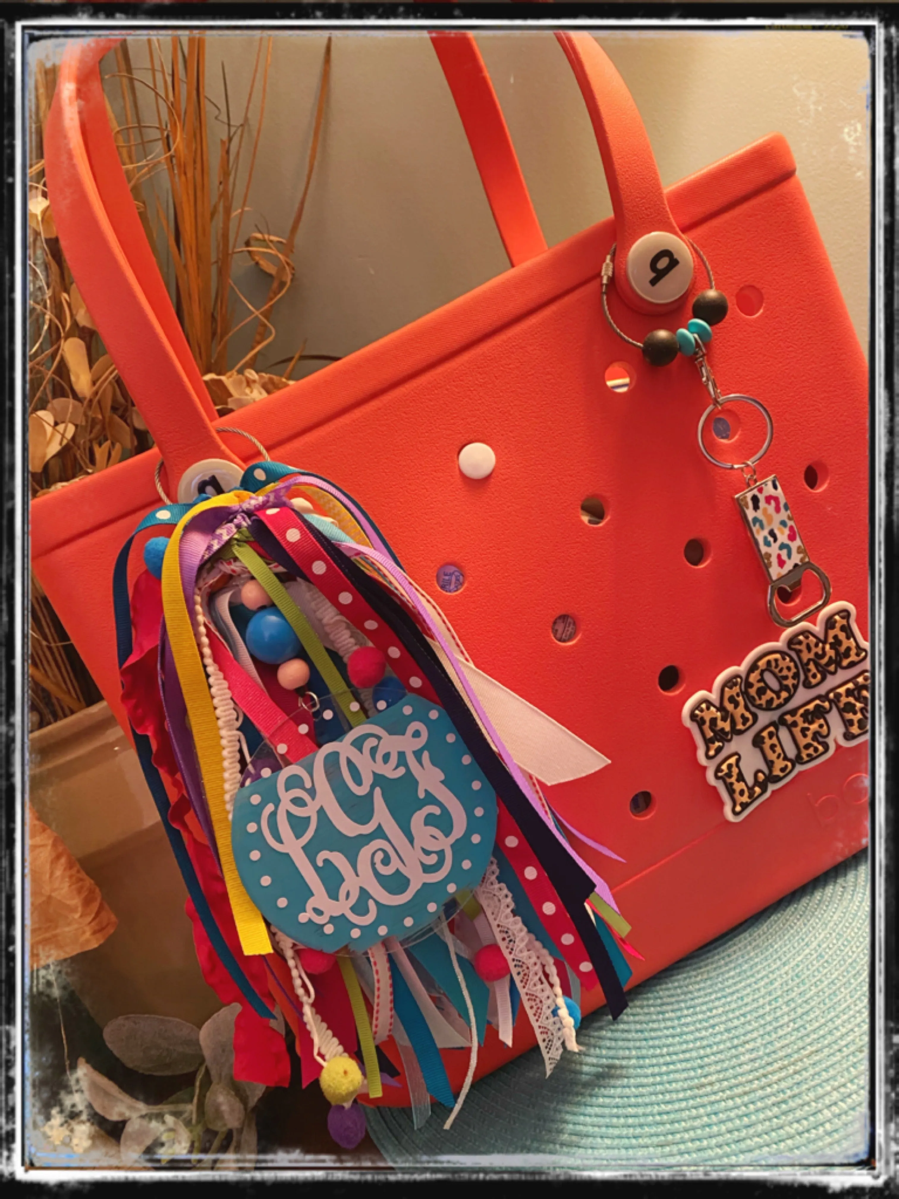 Custom Bogg bag ribbon tassel