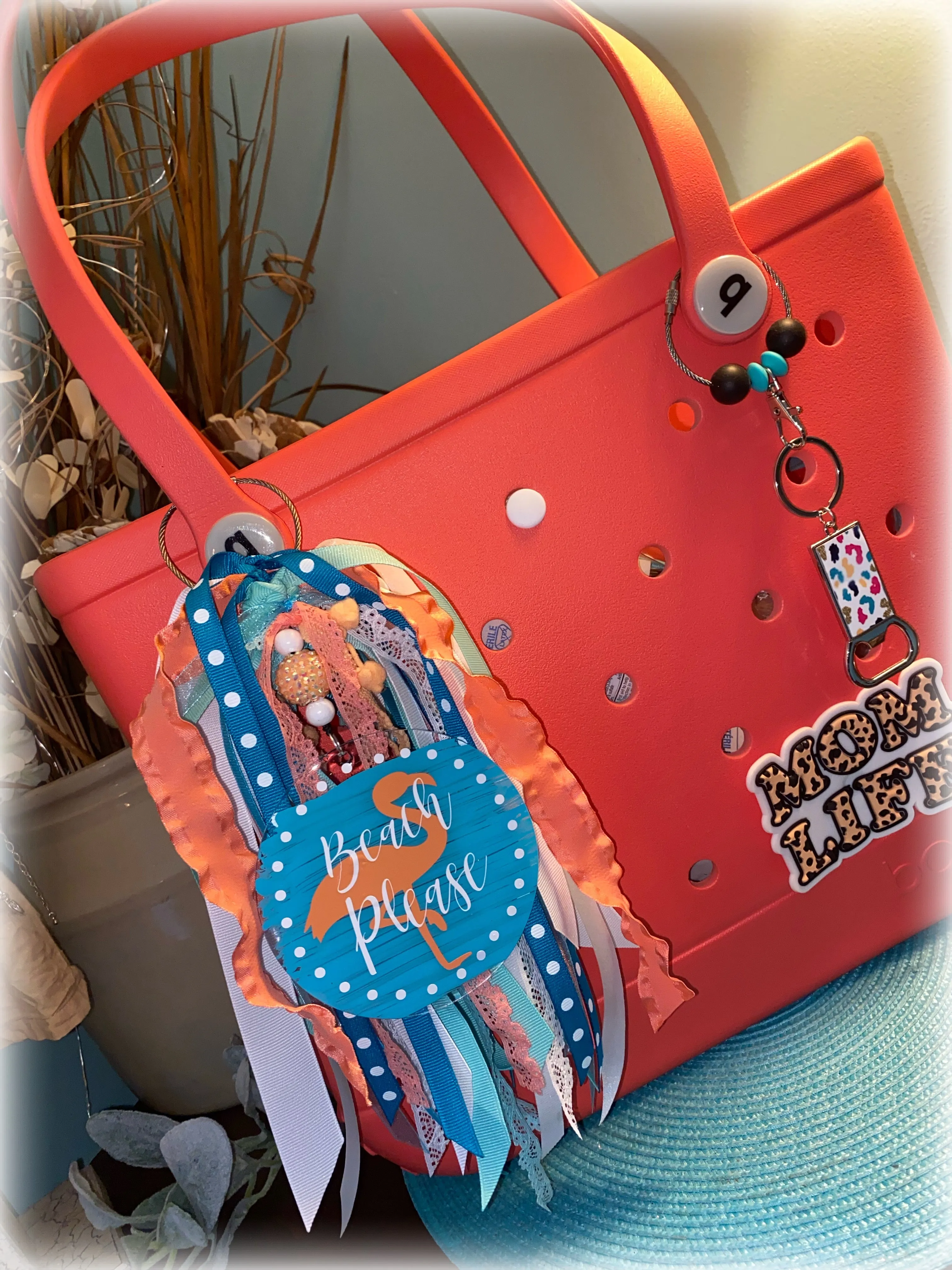Custom Bogg bag ribbon tassel