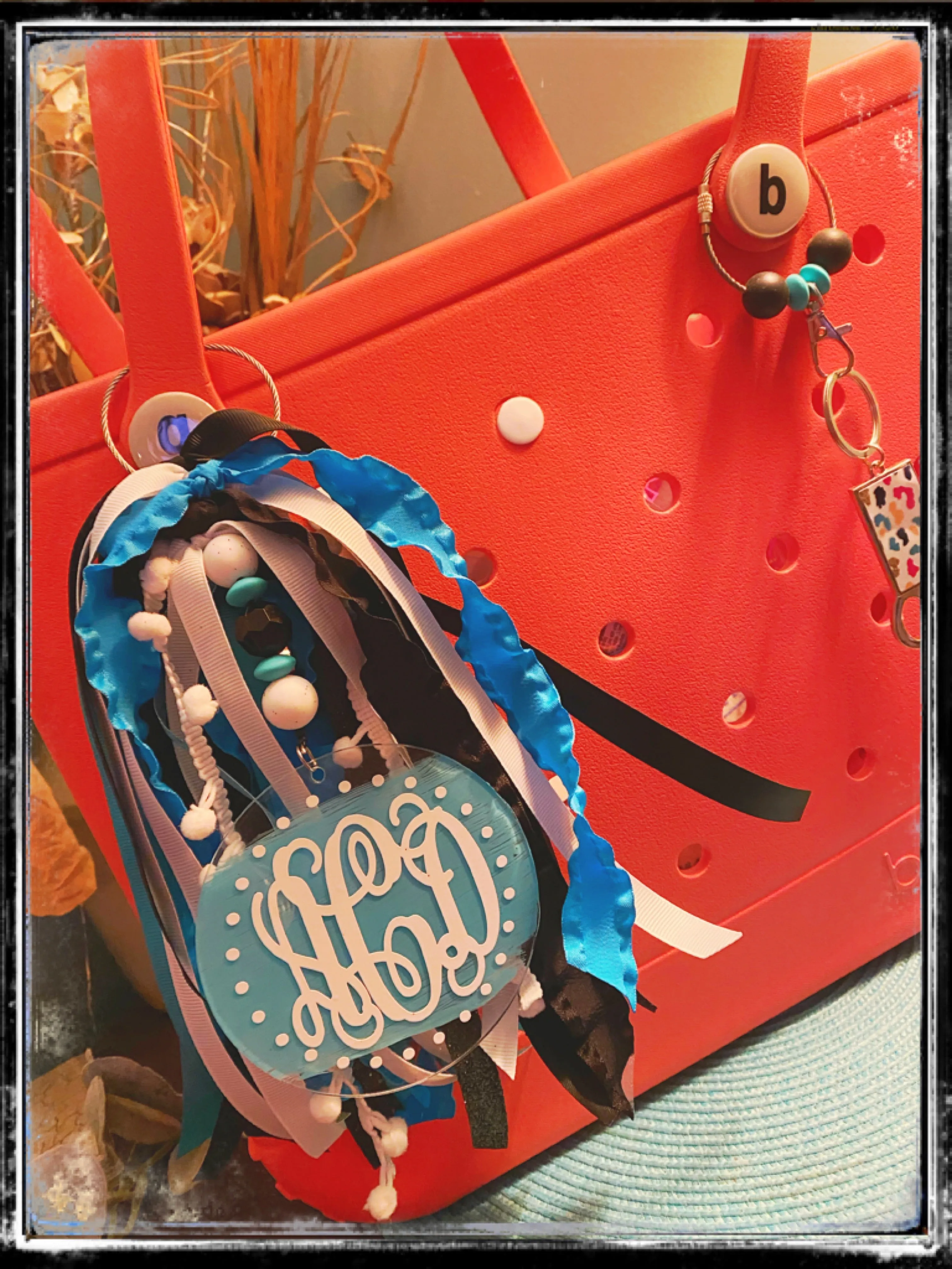 Custom Bogg bag ribbon tassel