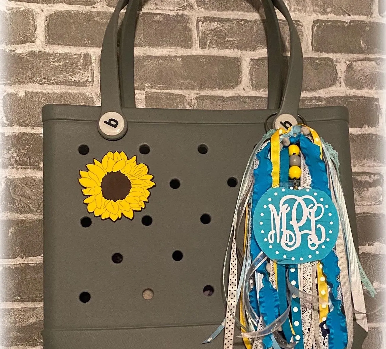 Custom Bogg bag ribbon tassel