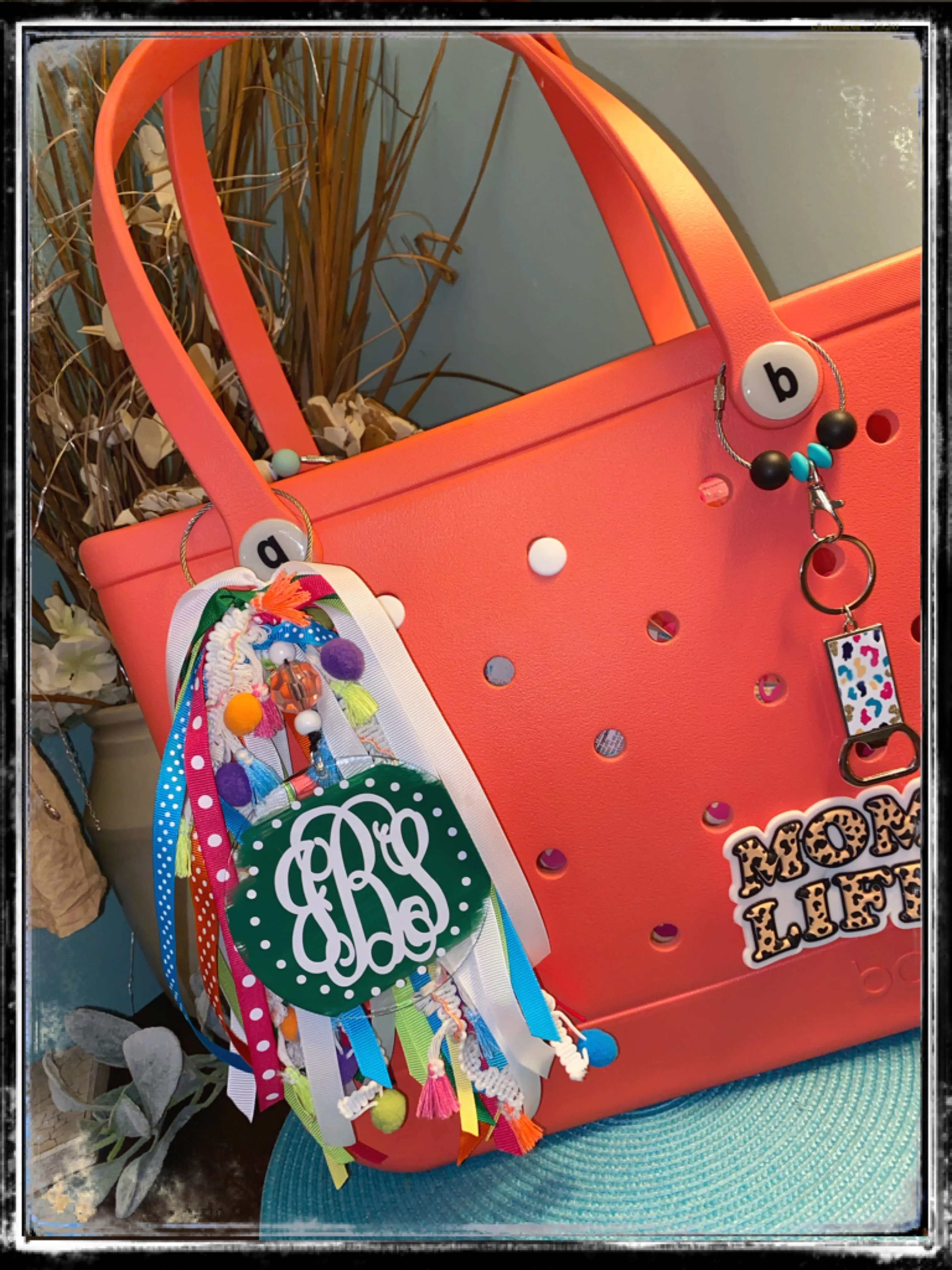 Custom Bogg bag ribbon tassel