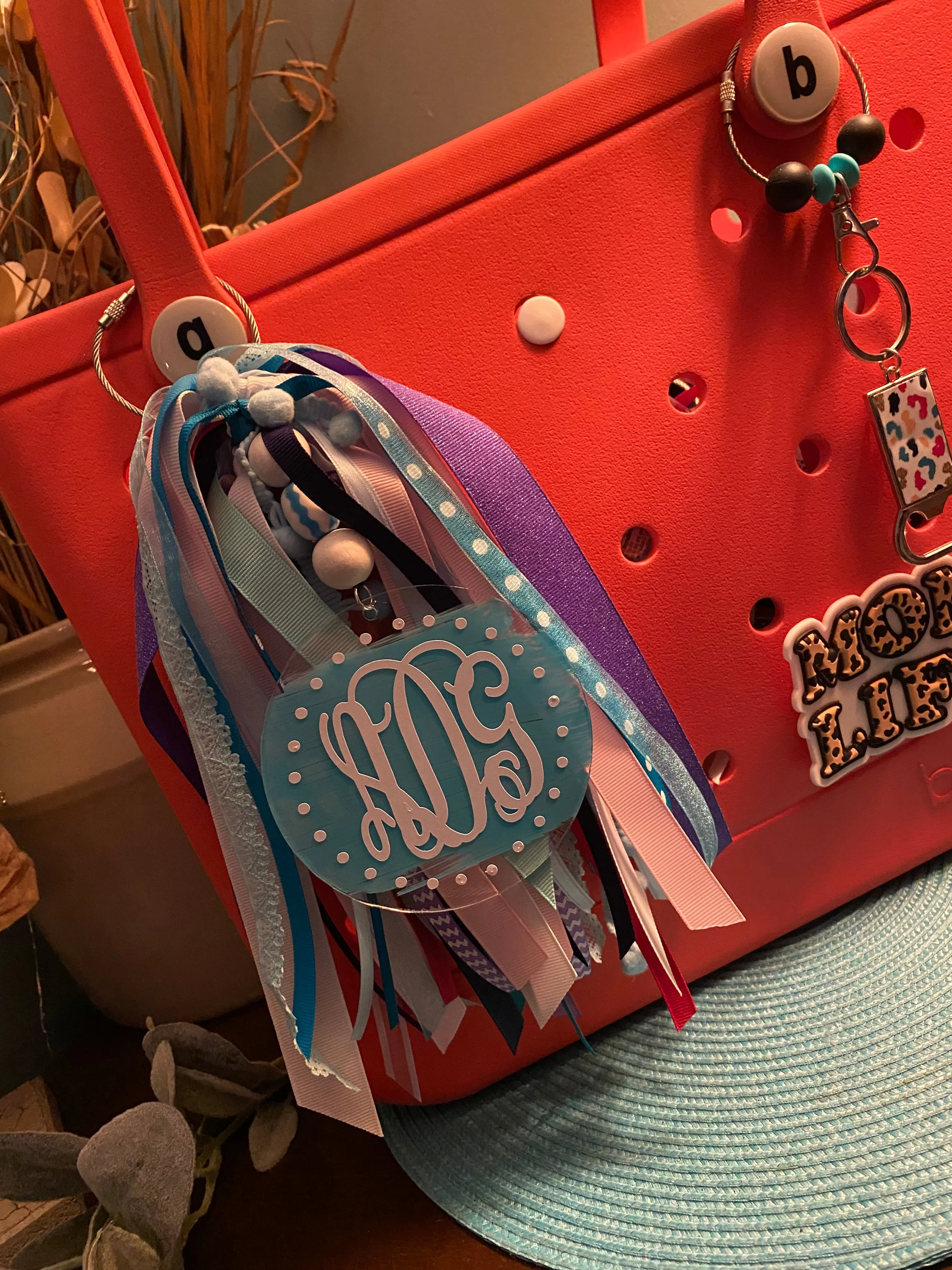 Custom Bogg bag ribbon tassel
