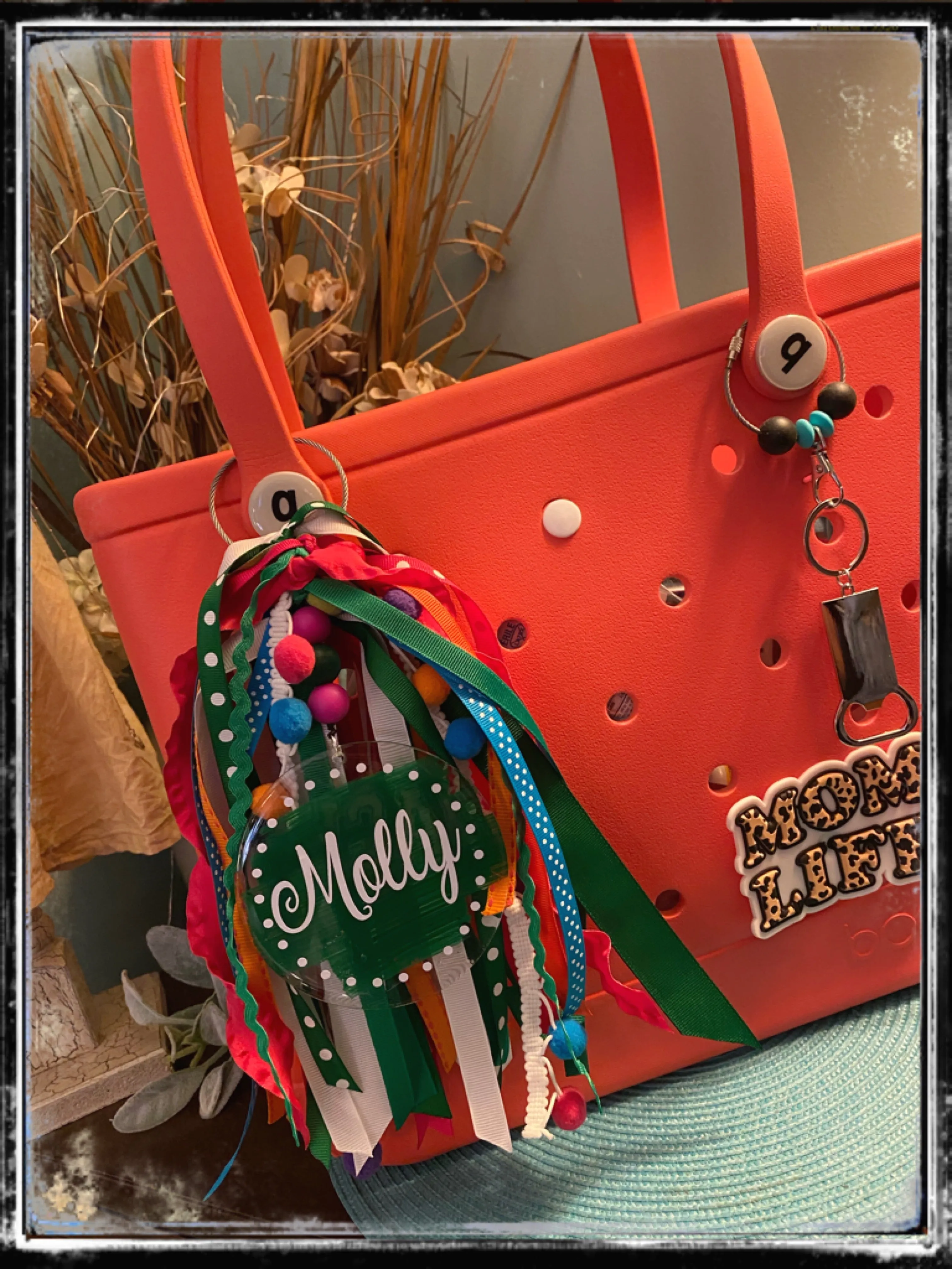 Custom Bogg bag ribbon tassel